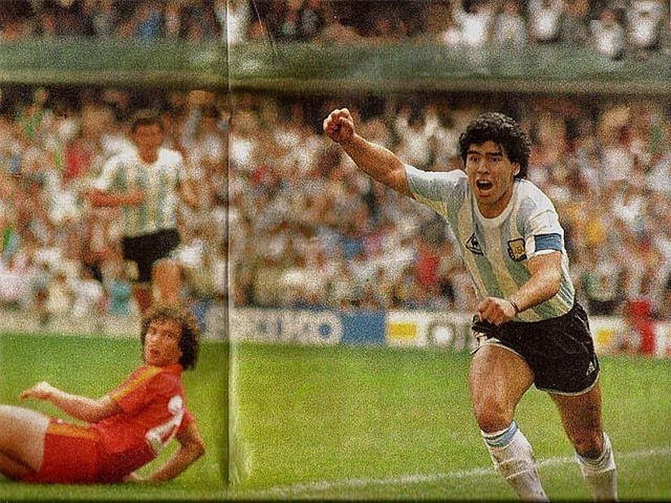 Maradona festejando su gol - Wikimedia